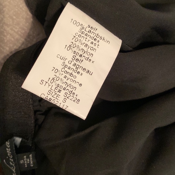 Funktional black leather panel miniskirt, S, worn once, no defects, high-low hem - Picture 5 of 5